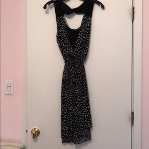 Express Black & White Dot Pattern Dress